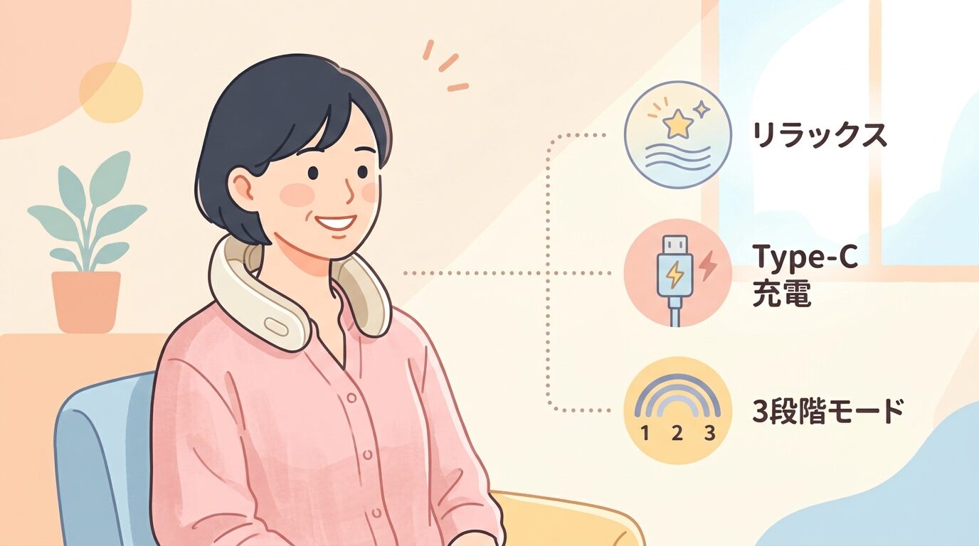コードレスネックケア徹底レビュー｜首・肩のこりを“ながら”でほぐす一台