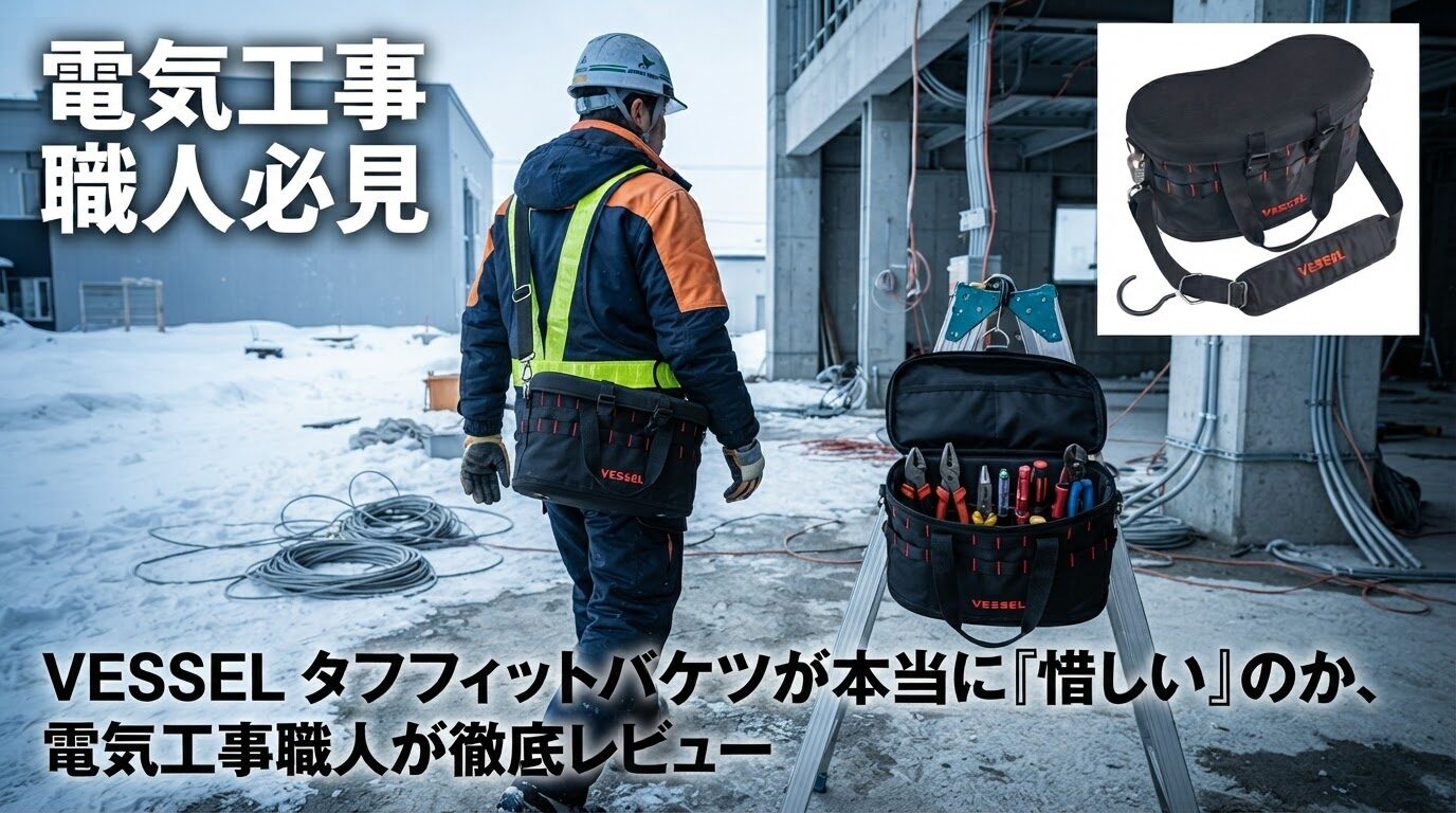 電気工事職人必見｜VESSEL タフフィットバケツ TBK-400F の使い勝手は本当にいいのか？リアル評価