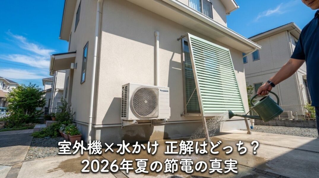 室外機×水かけ 正解はどっち？2026年夏の節電の真実
