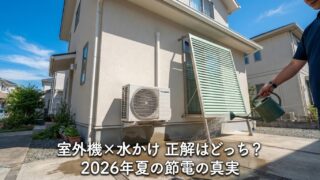 現場の電気屋が答える｜室外機に水をかけると冷える？カバーは必要？