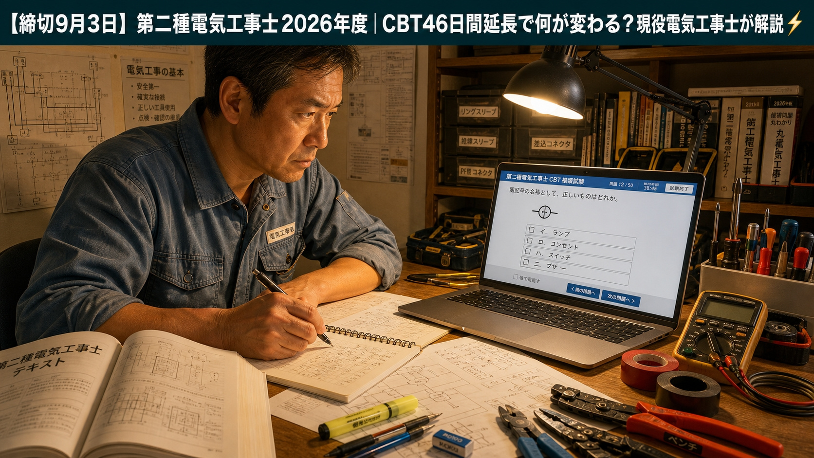 第二種電気工事士の試験が変わった｜2026年度の変更点と締切を一気に確認