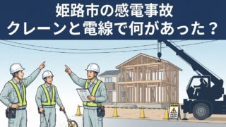 姫路市の感電事故はなぜ起きた？8月4日に何があったのか｜クレーンと電線接触か