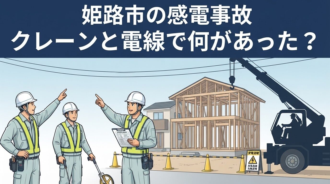 姫路市の感電事故はなぜ起きた？8月4日に何があったのか｜クレーンと電線接触か