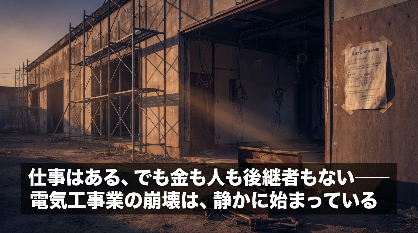 なぜ電気工事業は倒産するのか——現場から見えた「崩壊の構造」