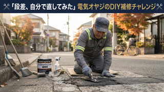 歩道の段差、自分で直してみた｜電気オヤジのDIY奮闘記