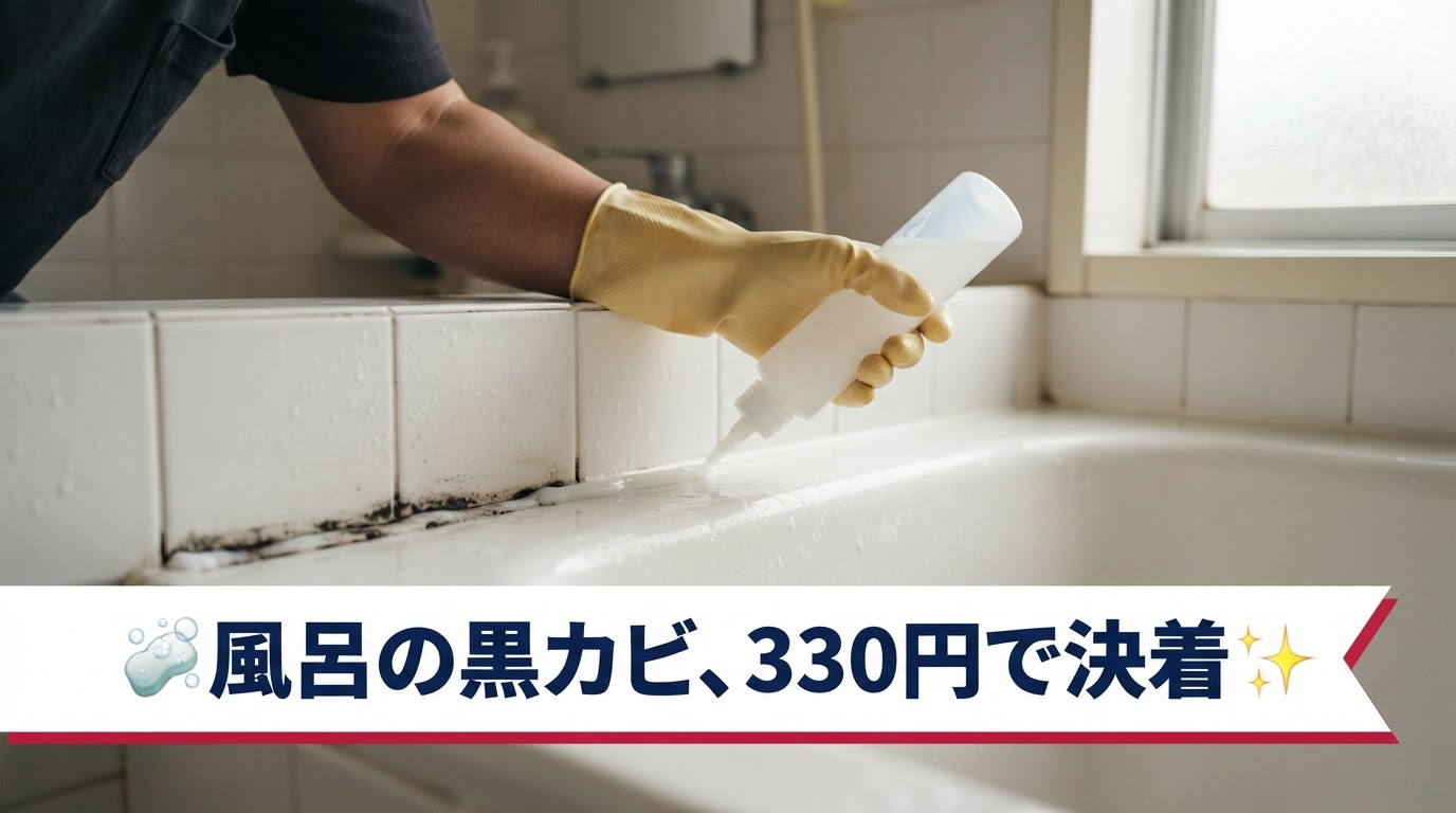 ダイソー カビ取りジェル330円は効果ない？電気工事士が使い方と口コミを検証