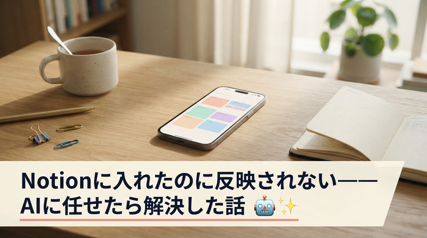 Notionに入力したのにGoogleカレンダーに反映されない理由と、AIで解決した方法